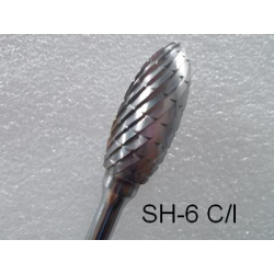 SH-6 L6 Iron Cut Coarse Extended Shank Carbide Burr 5/8