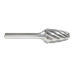SF114 Series Tree Shape Radius End Carbide Burr 3/8 Inch Shank