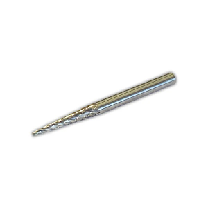 SM-43 Series Taper Carbide Burr with Extended Shank, 1/8