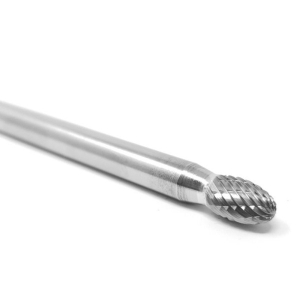 SE-1 L6 Extended Shank Double Cut Carbide Burr, 1/4