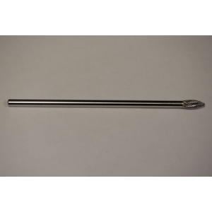 SH-53 L3 Extended Shank Flame Shape Carbide Burr 3/16
